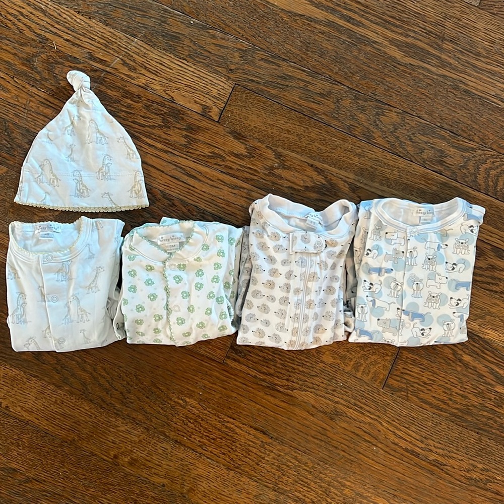 Kissy Kissy baby.  Sizes NB- 9M. Softest Pima cotton.  Like new.